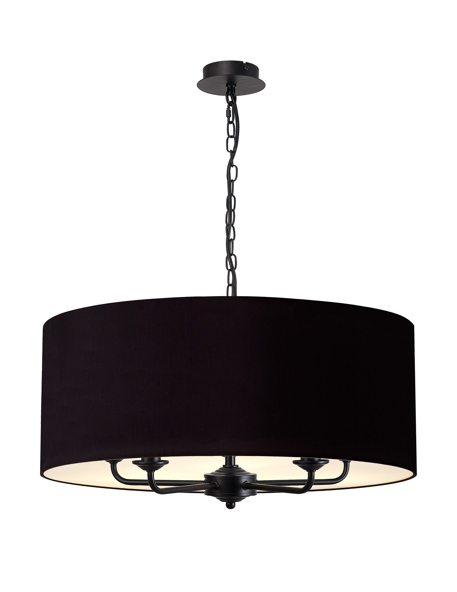 Banyan 60cm 5 Light Pendant Matt Black; Midnight Black